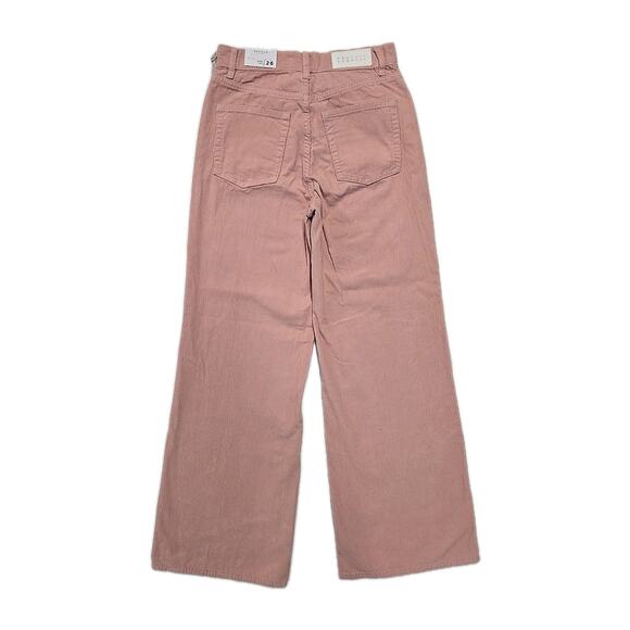 NWT Pacsun Womens Wide Leg High Waist Corduroy Pants Sz 26 Lennox Sand Pink - Picture 14 of 14